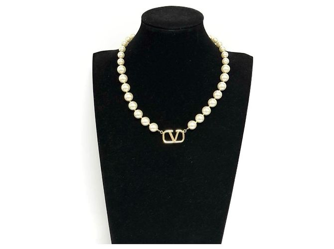 Collana di perle con logo V di Valentino per donne - vista 10