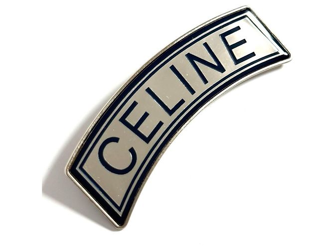Céline Broche Celine azul e prata - vista 10