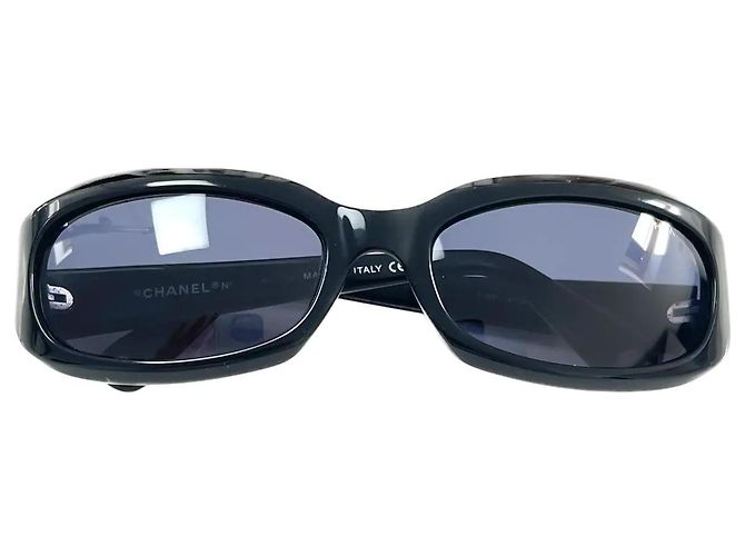 Gafas de sol Chanel Black Blue Tinted Gold CC Logo 5020 Negro Azul Dorado - vista 3
