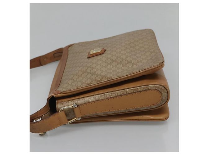 Céline Borsa a spalla in tela Macadam CELINE PVC beige oro Auth nb297 D'oro - vista 4
