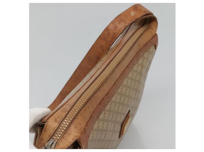 Céline Borsa a spalla in tela Macadam CELINE PVC beige oro Auth nb297 D'oro - vista 6
