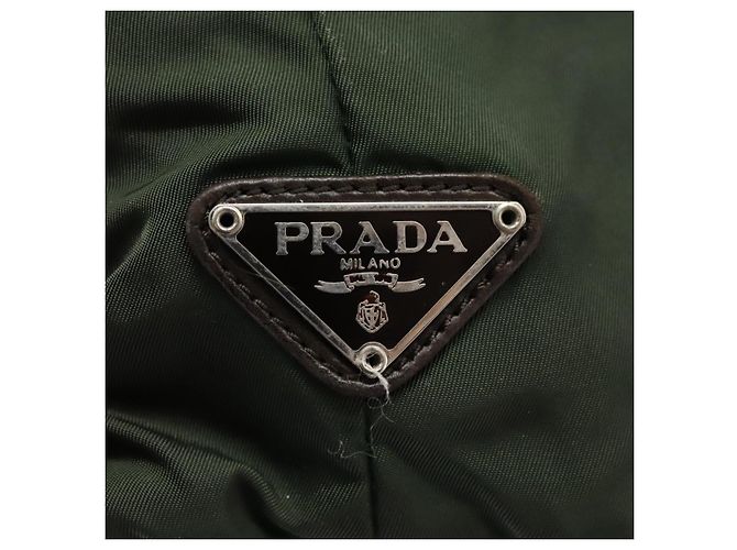 Zaino PRADA in nylon khaki Auth bs23722 Cachi - vista 20