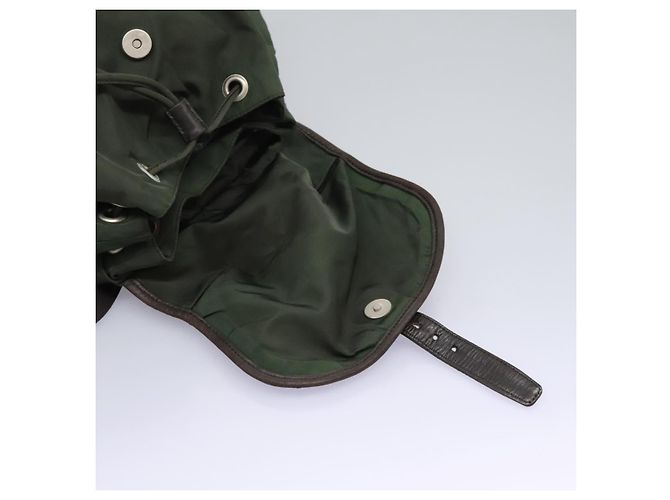 Zaino PRADA in nylon khaki Auth bs23722 Cachi - vista 25