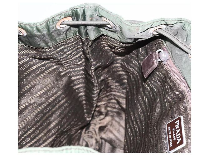 Zaino PRADA in nylon khaki Auth bs23722 Cachi - vista 29