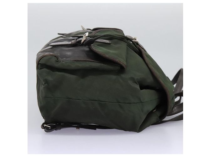Zaino PRADA in nylon khaki Auth bs23722 Cachi - vista 4