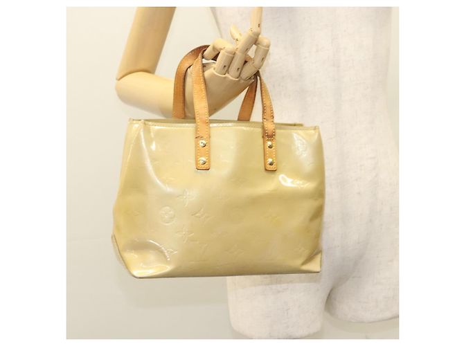 LOUIS VUITTON Monogram Vernis Reade PM Borsa a Mano Beige M91334 LV Auth BD1369 - vista 24
