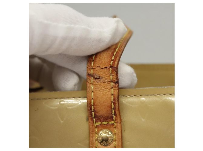 LOUIS VUITTON Monogram Vernis Reade PM Borsa a Mano Beige M91334 LV Auth BD1369 - vista 9