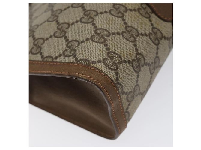 GUCCI GG Supreme Web Sherry Line Clutch Bag PVC Beige 89 01 033 Auth th5825 - vista 14