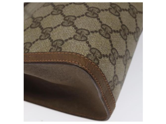 GUCCI GG Supreme Web Sherry Line Clutch Bag PVC Beige 89 01 033 Auth th5825 - vista 16