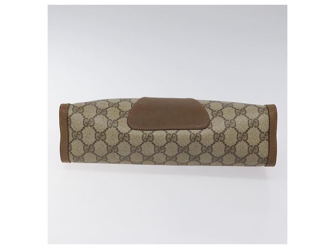 GUCCI GG Supreme Web Sherry Line Clutch Bag PVC Beige 89 01 033 Auth th5825 - vista 6