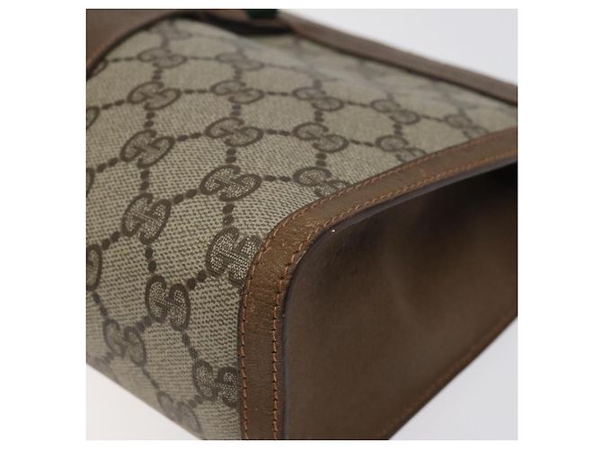 GUCCI GG Supreme Web Sherry Line Clutch Bag PVC Beige 89 01 033 Auth th5825 - vista 7