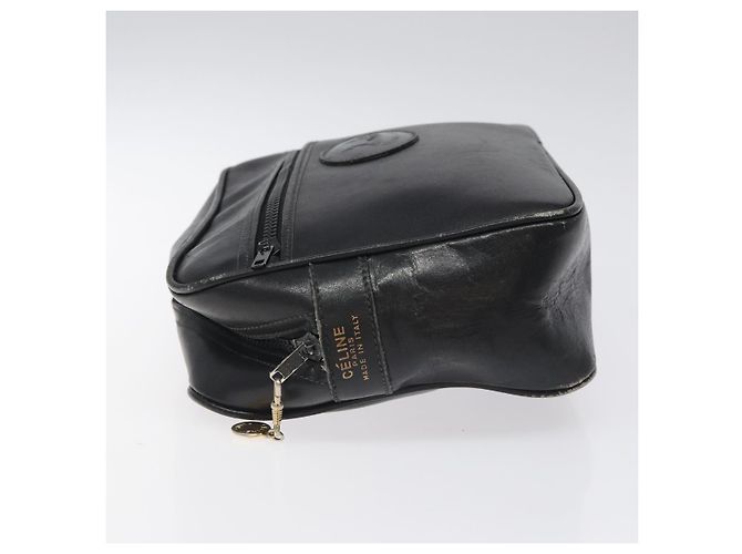 Céline Borsa a tracolla CELINE in pelle nera Auth nb304 Nero - vista 4