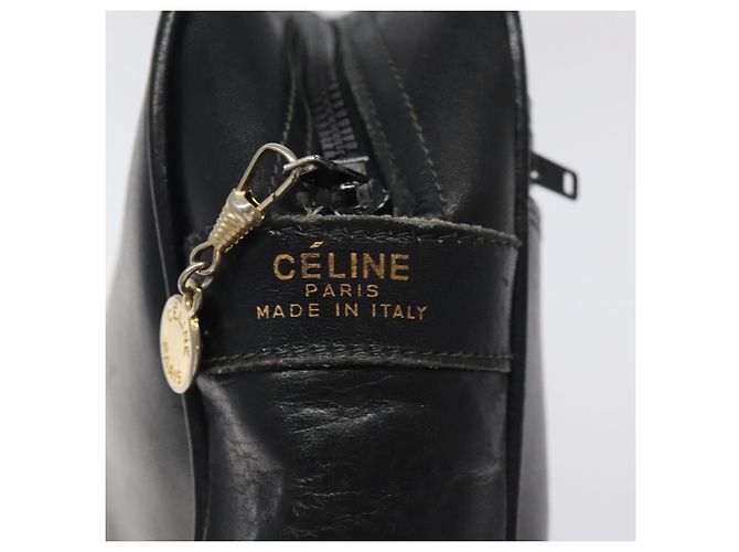 Céline Borsa a tracolla CELINE in pelle nera Auth nb304 Nero - vista 8