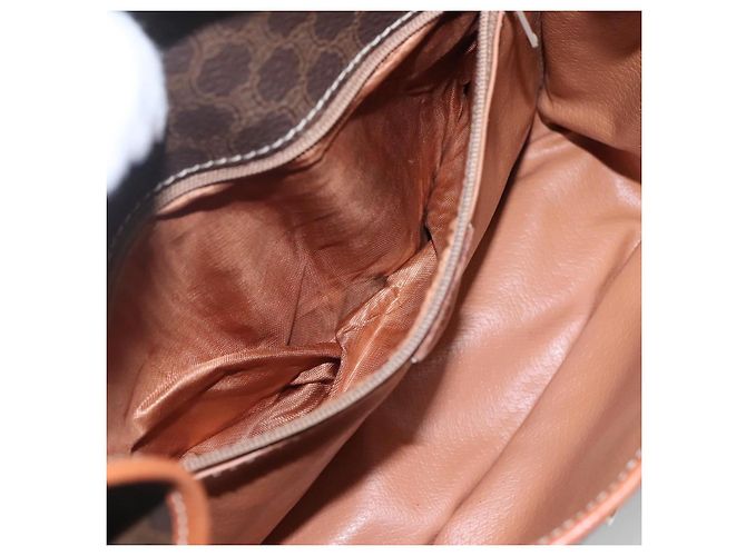 Céline Borsa a spalla in tela Macadam CELINE in pelle PVC marrone oro Auth 116805 D'oro - vista 11