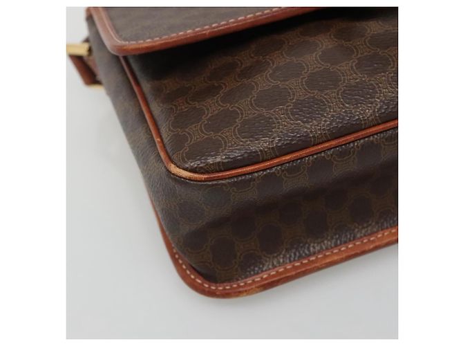 Céline Borsa a spalla in tela Macadam CELINE in pelle PVC marrone oro Auth 116805 D'oro - vista 14