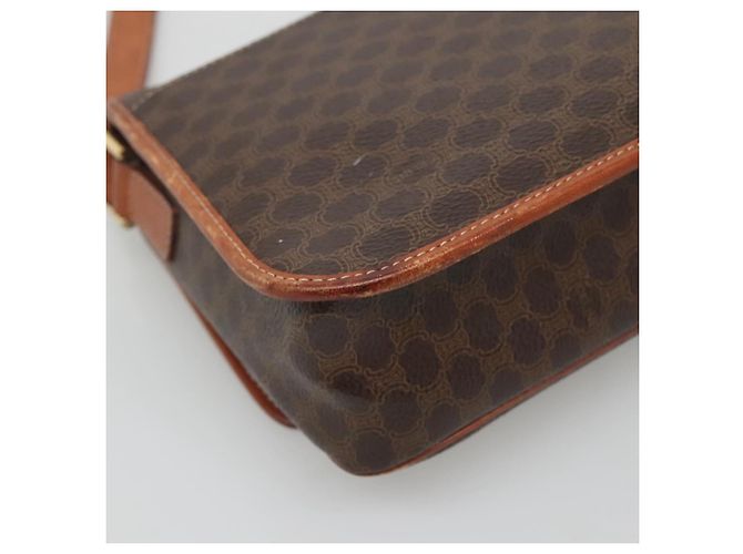 Céline Borsa a spalla in tela Macadam CELINE in pelle PVC marrone oro Auth 116805 D'oro - vista 16