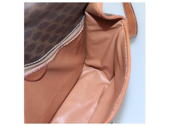Céline Borsa a spalla in tela Macadam CELINE in pelle PVC marrone oro Auth 116805 D'oro - vista 18