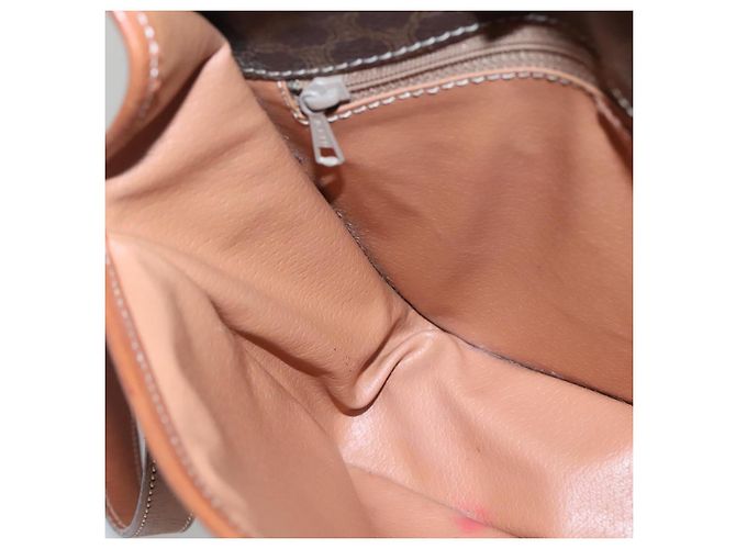 Céline Borsa a spalla in tela Macadam CELINE in pelle PVC marrone oro Auth 116805 D'oro - vista 19