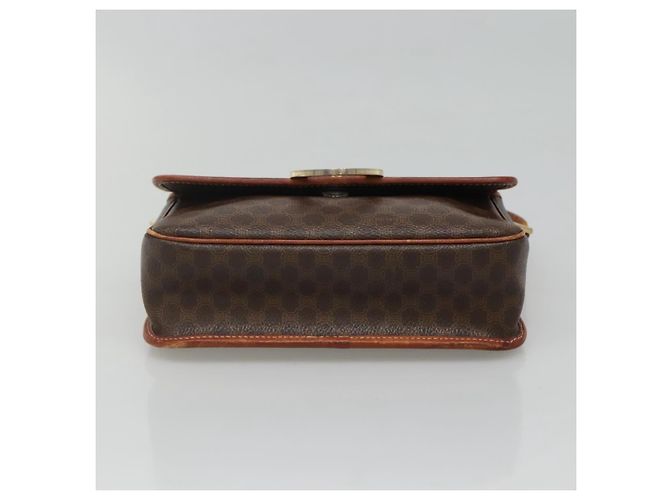 Céline Borsa a spalla in tela Macadam CELINE in pelle PVC marrone oro Auth 116805 D'oro - vista 5