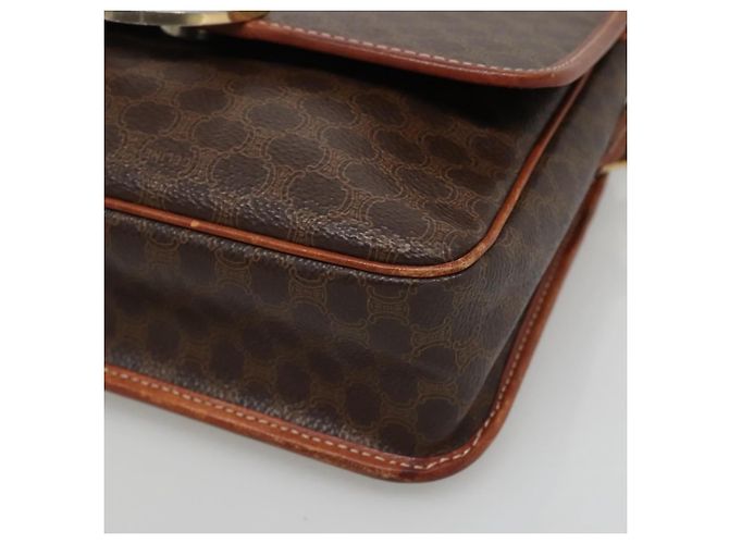 Céline Borsa a spalla in tela Macadam CELINE in pelle PVC marrone oro Auth 116805 D'oro - vista 9