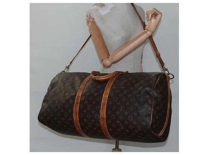 LOUIS VUITTON Monogram Keepall Bandouliere 55 Bolsa Boston M41414 LV Auth BD1228 - vista 21