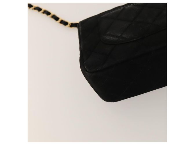 CHANEL Matelasse 20 Chain Shoulder Bag Suede Black Gold CC Auth 116698 Nero D'oro - vista 16