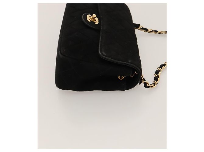 CHANEL Matelasse 20 Chain Shoulder Bag Suede Black Gold CC Auth 116698 Nero D'oro - vista 3