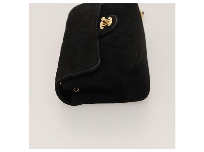 CHANEL Matelasse 20 Chain Shoulder Bag Suede Black Gold CC Auth 116698 Nero D'oro - vista 4