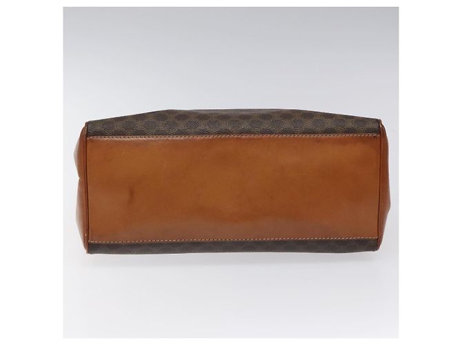 Céline Borsa a mano in tela Macadam CELINE in pelle PVC marrone oro Auth MY371 D'oro - vista 5