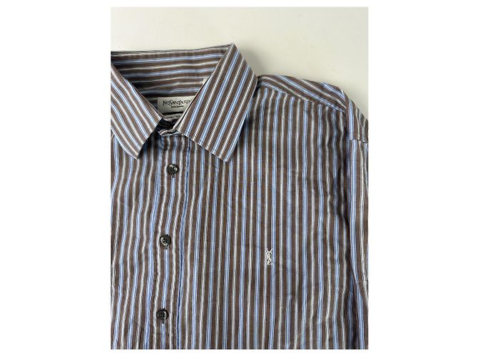Camisa listrada vintage Yves Saint Laurent Multicor - vista 7