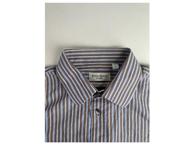 Camisa listrada vintage Yves Saint Laurent Multicor - vista 8