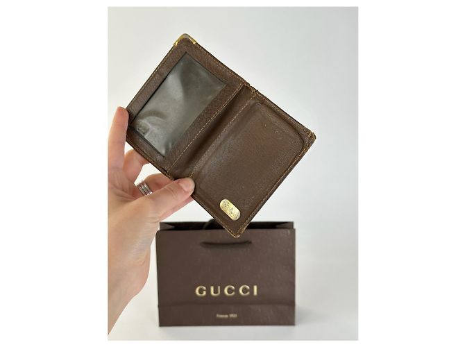 Vintage Gucci Lederkartenhalter braun - Ansicht 2