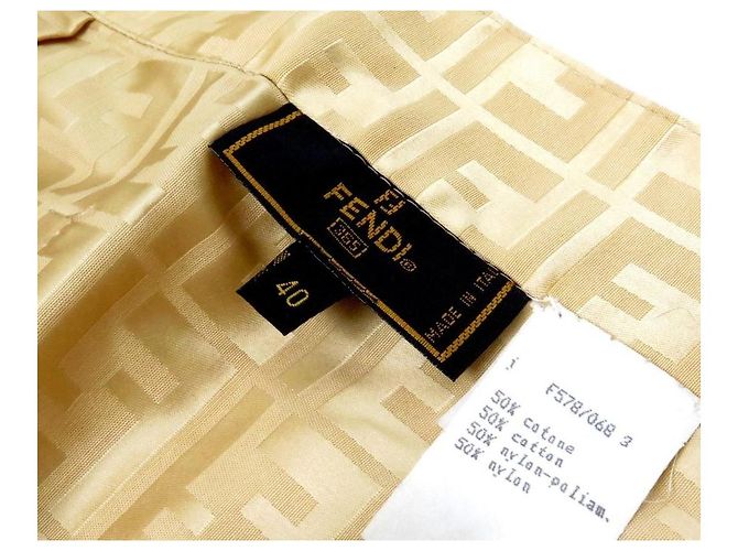 Falda Fendi Zucca Monogram Amarillo Beige - vista 3