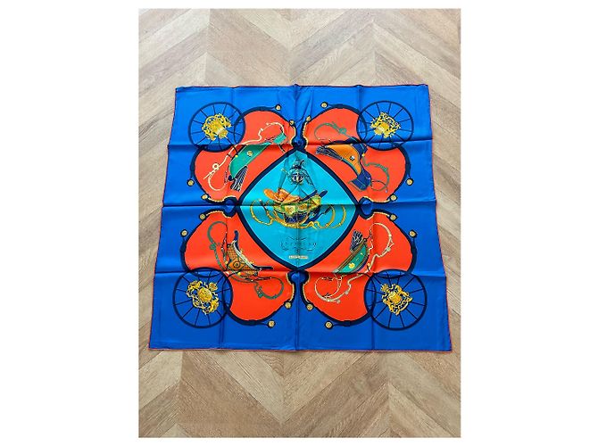 Foulard in seta Hermès Multicolore Springs 90cm - vista 2