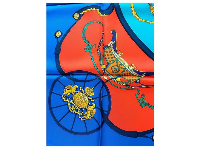 Foulard in seta Hermès Multicolore Springs 90cm - vista 4