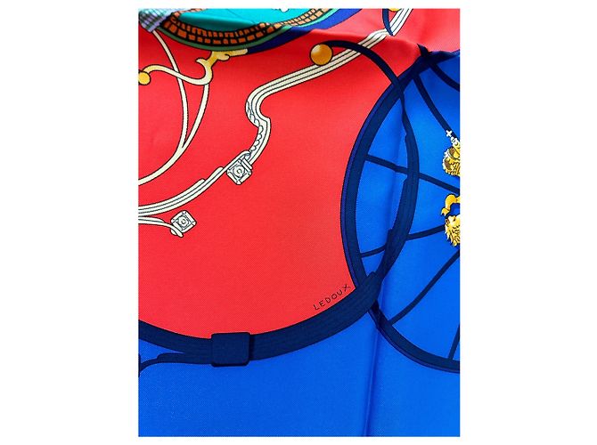 Foulard in seta Hermès Multicolore Springs 90cm - vista 5
