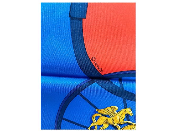 Foulard in seta Hermès Multicolore Springs 90cm - vista 6