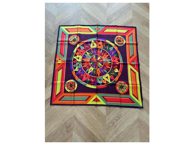 Hermès Seidenschal Rose der Winde 90cm - Ansicht 2