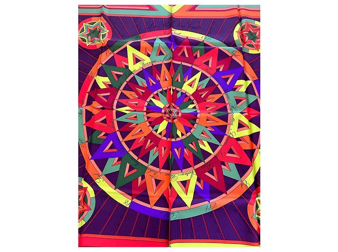 Hermès Seidenschal Rose der Winde 90cm - Ansicht 3