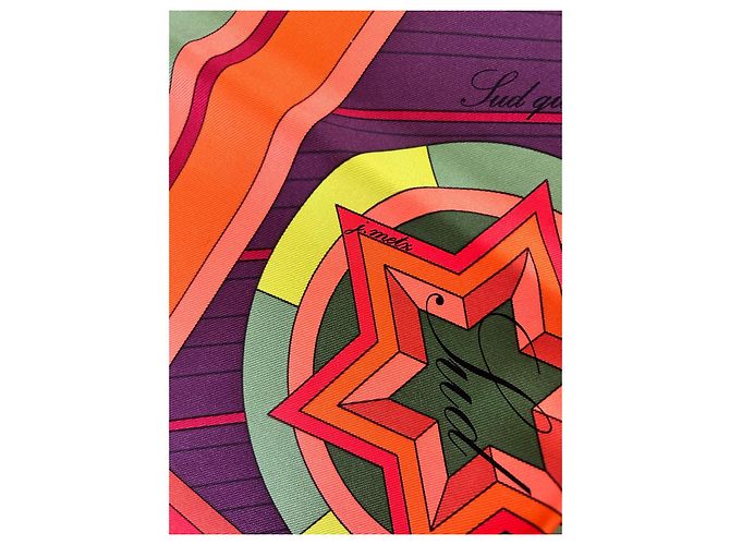Hermès Seidenschal Rose der Winde 90cm - Ansicht 4