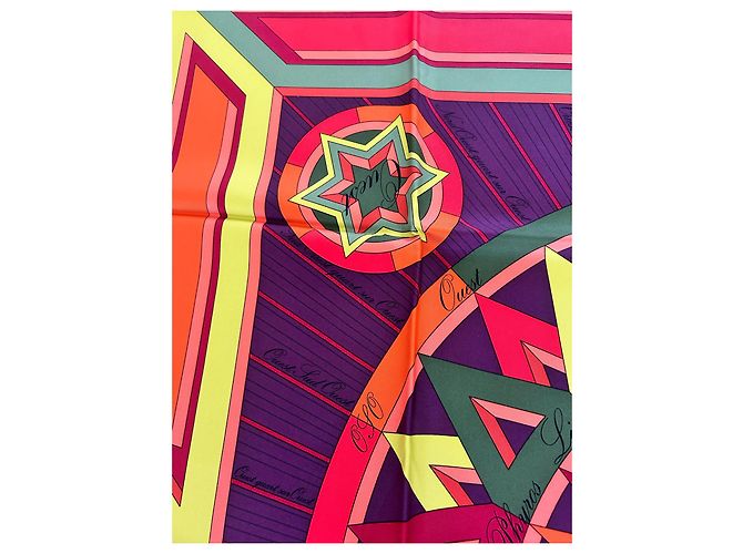 Hermès Seidenschal Rose der Winde 90cm - Ansicht 5