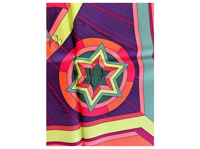 Hermès Seidenschal Rose der Winde 90cm - Ansicht 7