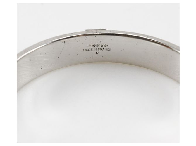 Pulseira Hermès Kawaii Azul de Couro Epsom e Metal Prata - vista 4