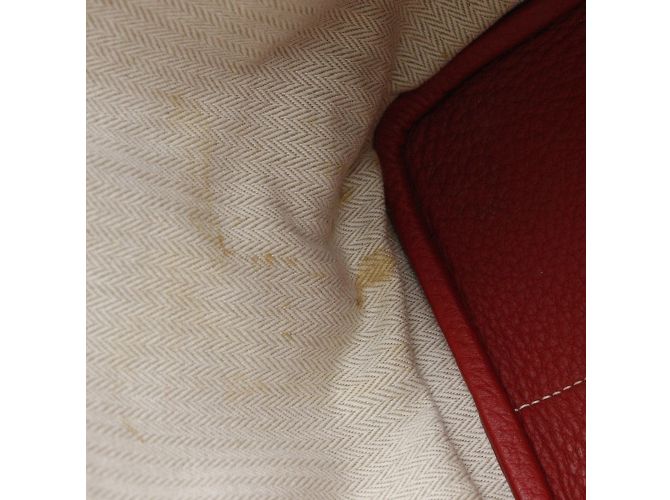 Hermès Borsa Tote PM Hermes Garden in pelle Negonda rossa Rosso - vista 11