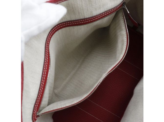 Hermès Borsa Tote PM Hermes Garden in pelle Negonda rossa Rosso - vista 13