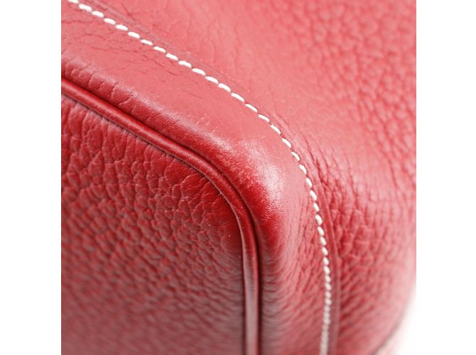Hermès Borsa Tote PM Hermes Garden in pelle Negonda rossa Rosso - vista 5