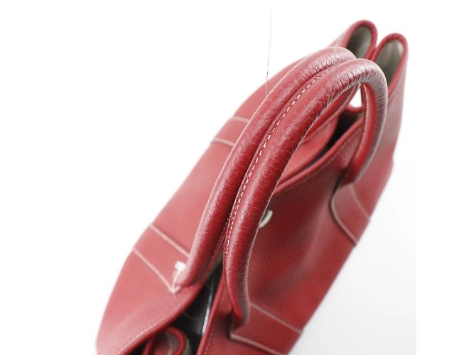 Hermès Borsa Tote PM Hermes Garden in pelle Negonda rossa Rosso - vista 8
