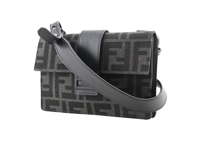 Borsa a Spalla Fendi Marsupio Baguette Nero - vista 2
