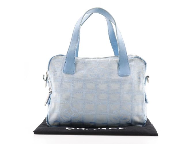 Borsa della nuova linea di viaggio di Chanel Blu chiaro - vista 15