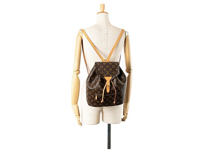 Zaino Montsouris Monogram Louis Vuitton Marrone Monogramma - vista 14